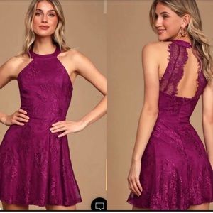 Lulus fuscia pink dress homecoming prom party Sz 6 AS